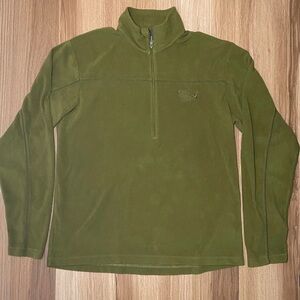 Mountain Hardwear Fleece Men’s Large Green Long Sleeve 1/4 Zip Lightweight